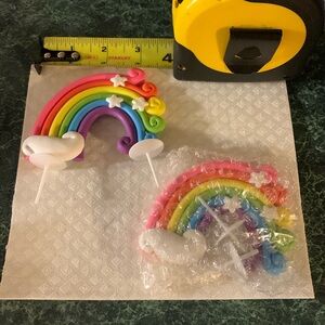 Rainbow cake topper